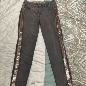 Girls Grey jeans with sequins